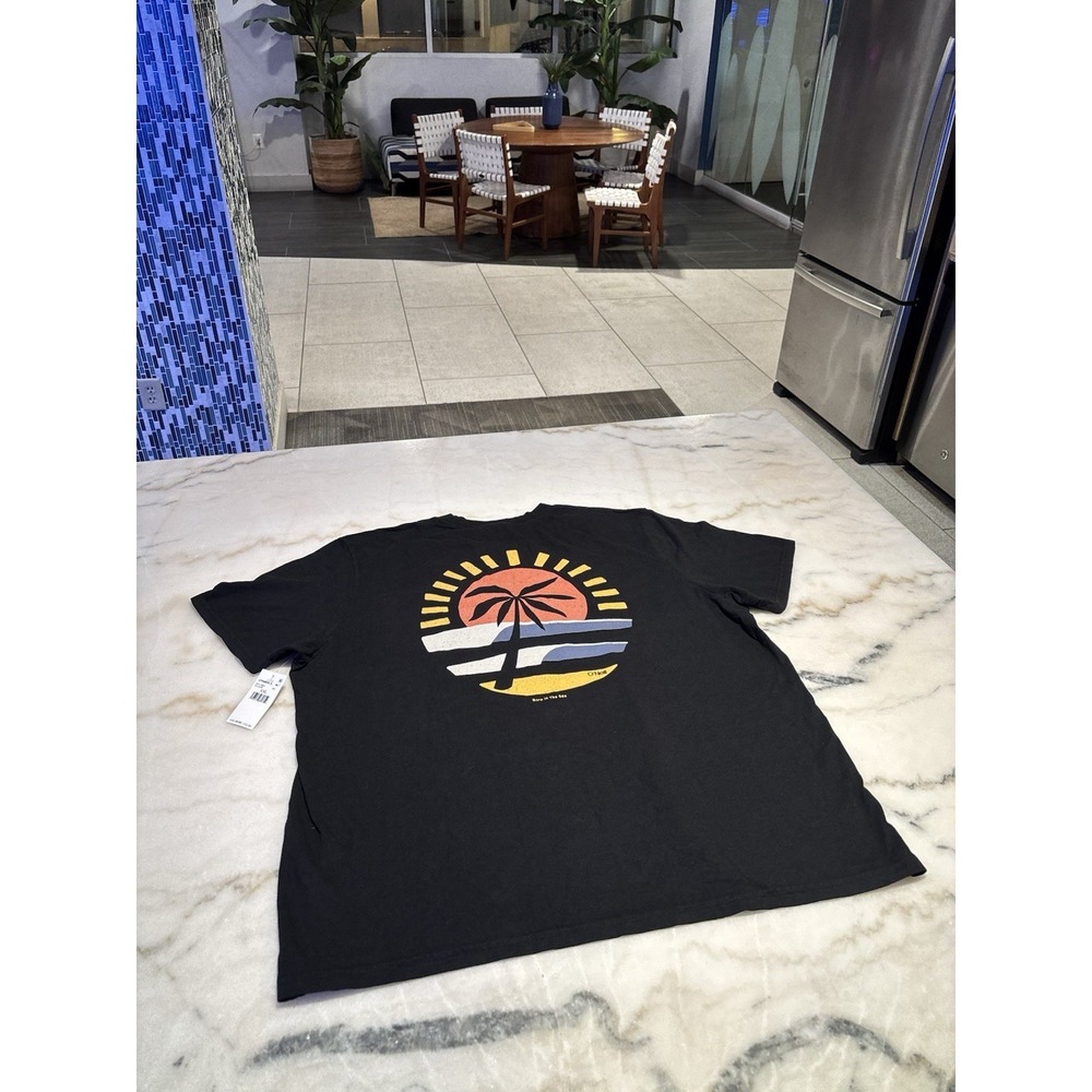 Brand New O'Neill XXL Black Graphic T-Shirt with Tag Short Sleeve